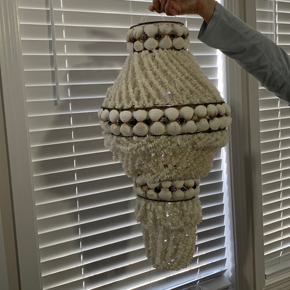 Custom Handmade SeaShell / Opal Chandelier